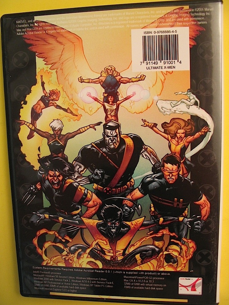 Marvel Comics Ultimate X-Men Complete Comic Book Collection CD-ROM Mac Windows
