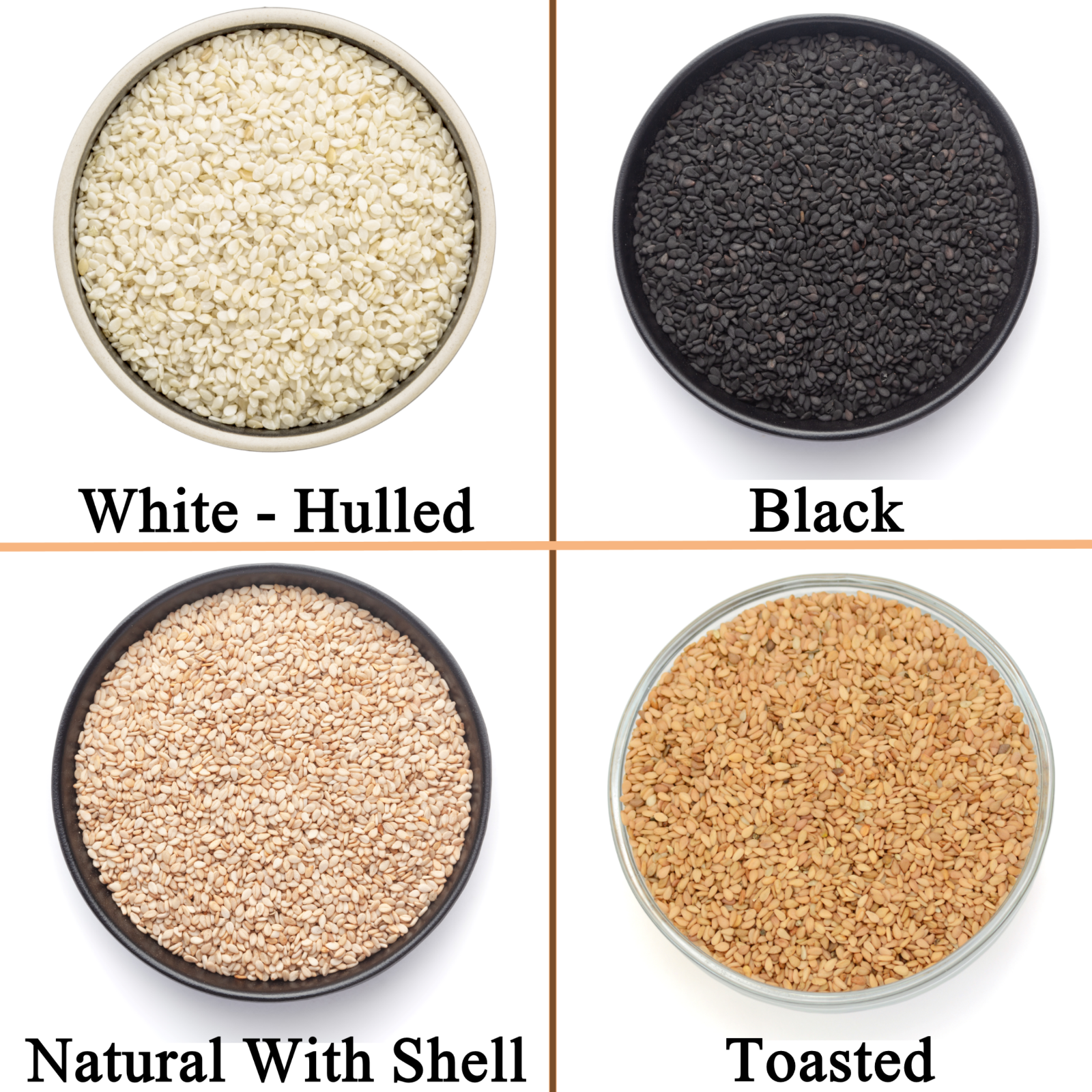 Sesame Seeds Whole Raw 100% Pure Natural Non-GMO, Kosher, Vegan Bulk