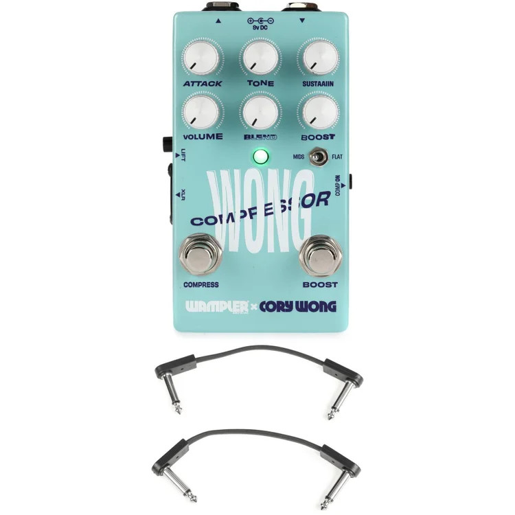 Wampler Cory Wong Compressor and Boost Pedal with EBS Patch Cables
