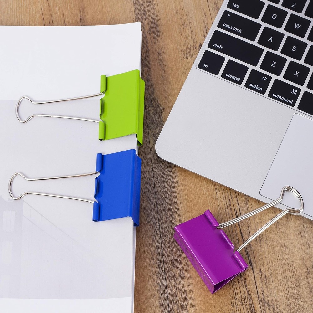 Mr. Pen Extra Large Binder Clips, 2 Inch, 12 Pack, Large, A. Assorted