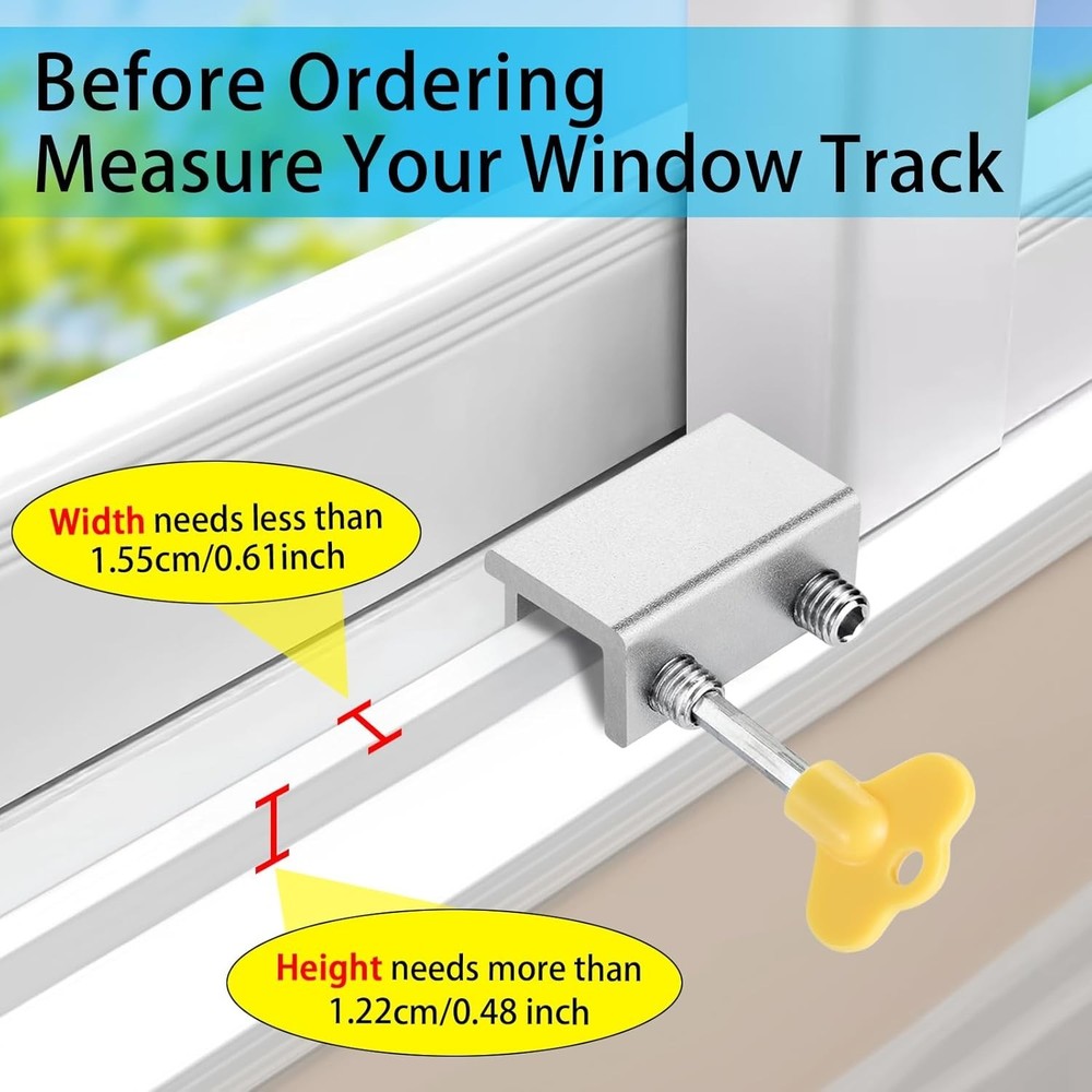 12 Pack Sliding Window Locks with Key – Safety & Security Solution