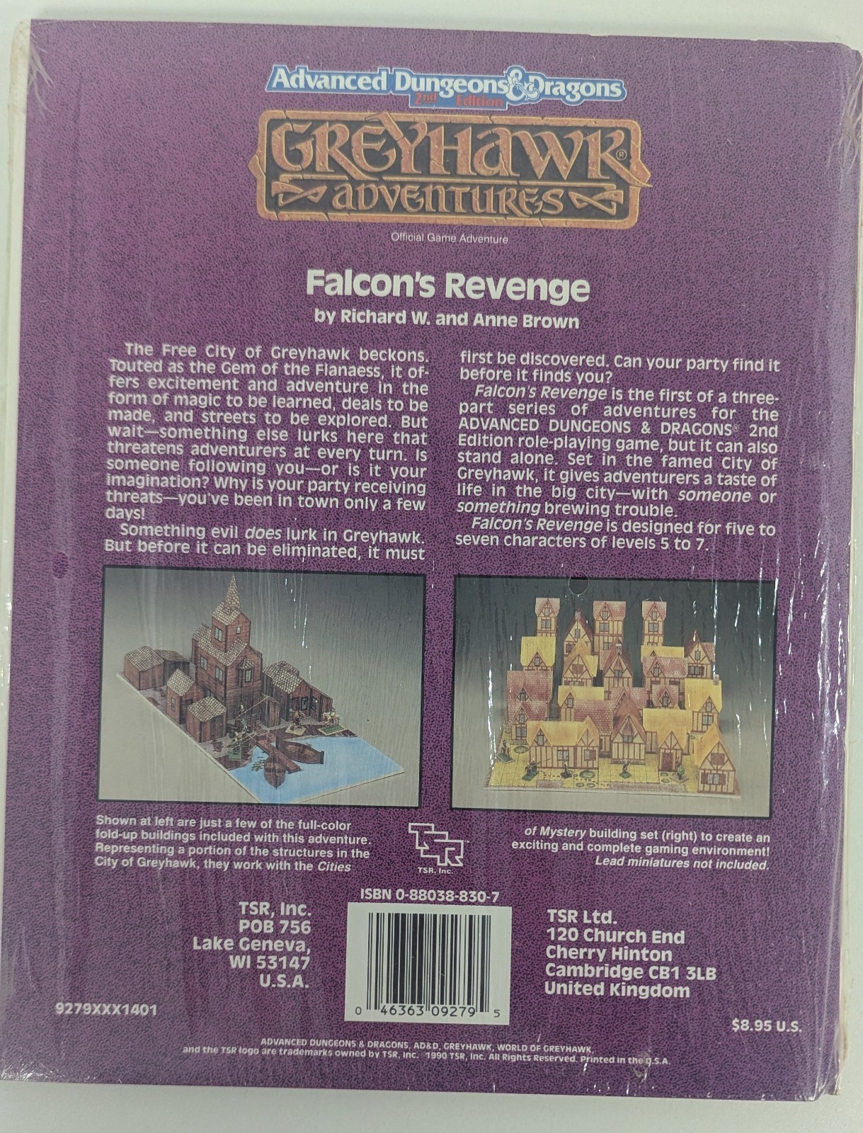 TSR AD&D 2nd Ed Greyhawk Falcon’s Revenge WGA1 RPG Module