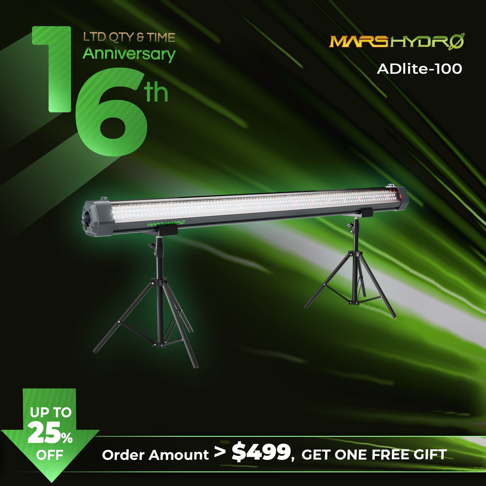 Mars Hydro ADlite 100 Under Canopy 100W SUPPLEMENTAL LED GROW LIGHT BAR