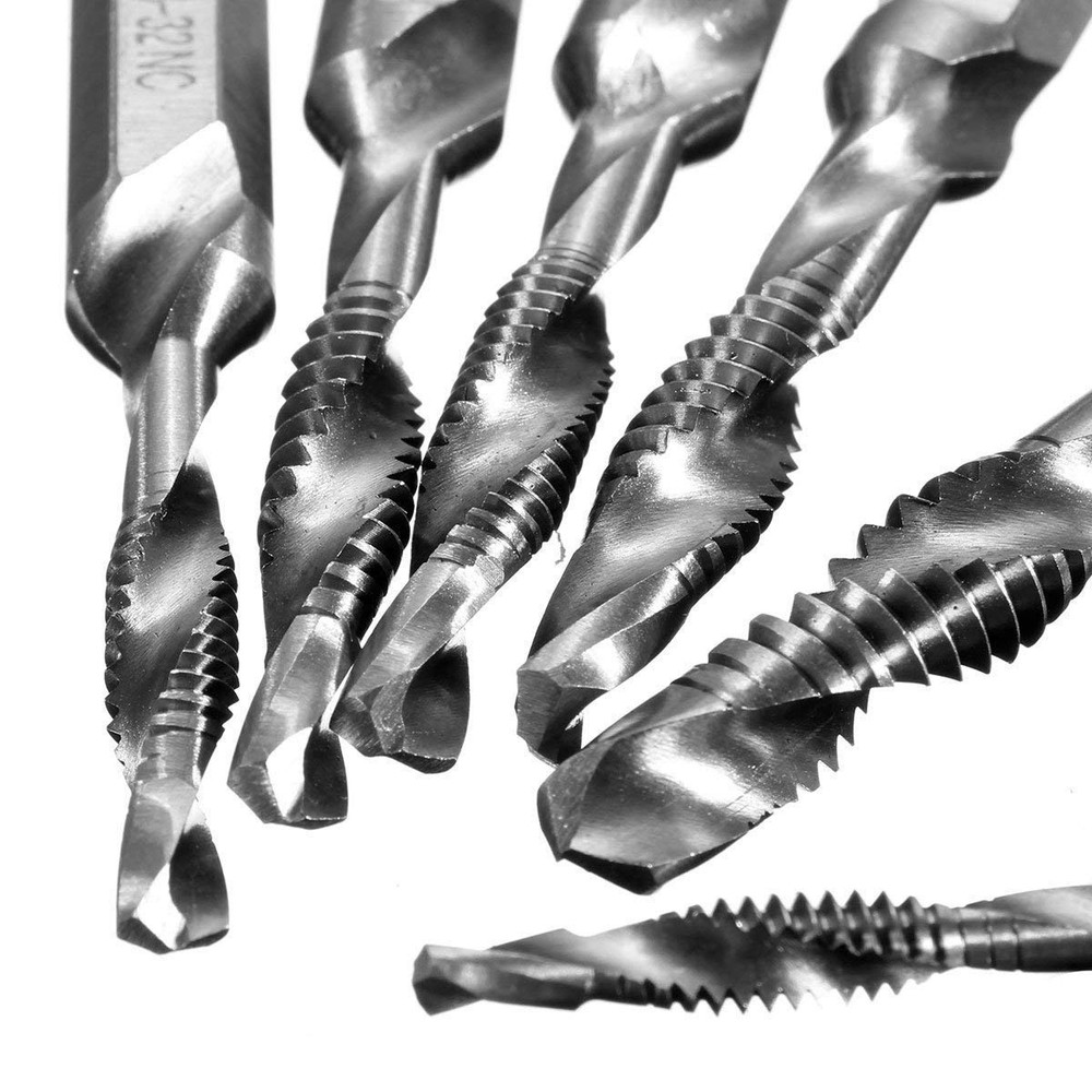 MALAYAS 6 Packs Combination Drill & Taps Bit Set, Screw Tapping Threading Too...