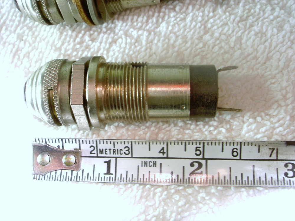 2 VINTAGE RUBY RED JEWELED " GLASS " DIMMABLE DASH PILOT INDICATOR LIGHTS