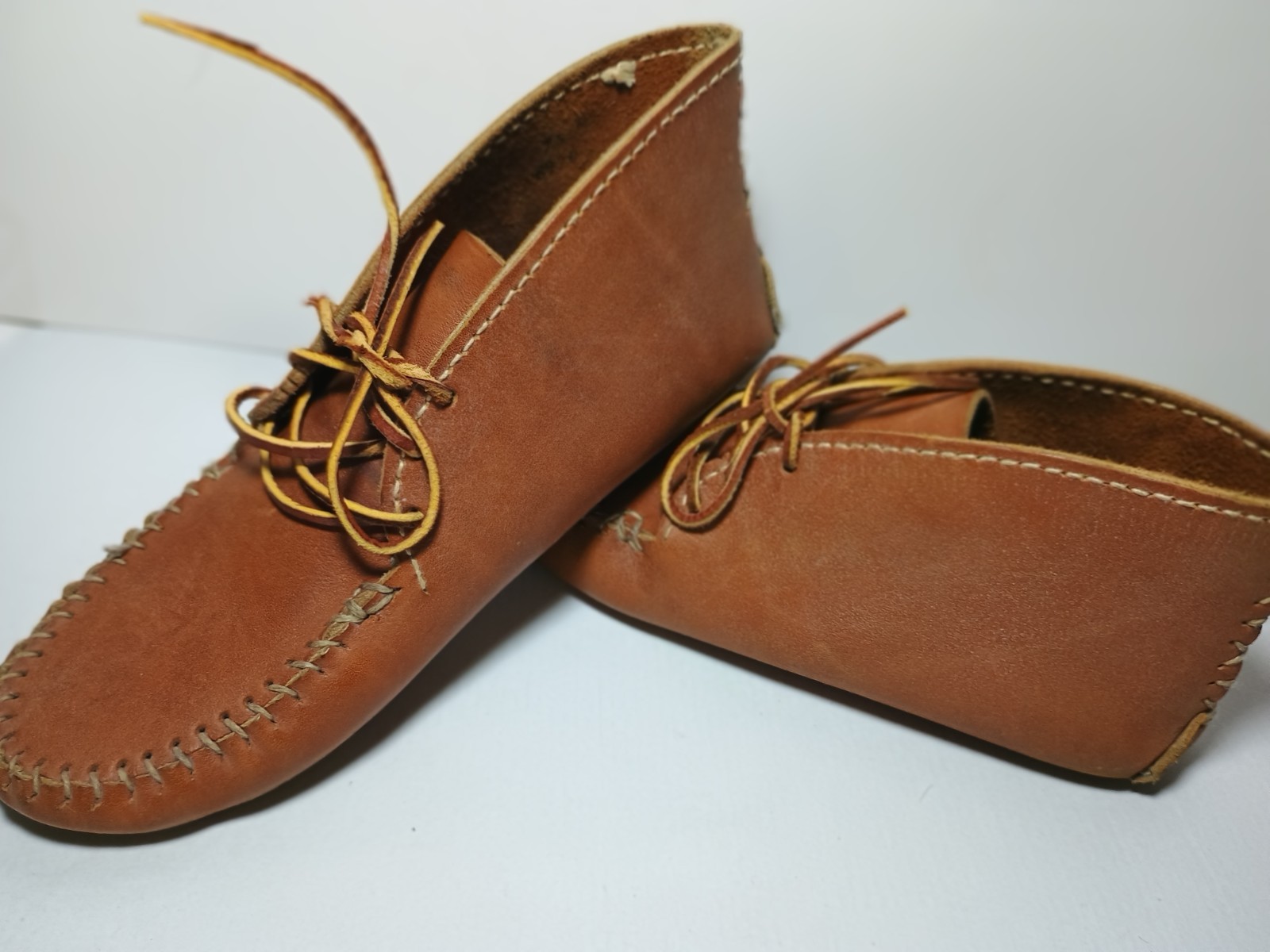 Vtg 70'S Wrangler Navajo Stylea Women's Moccasins Brown Leather Rare