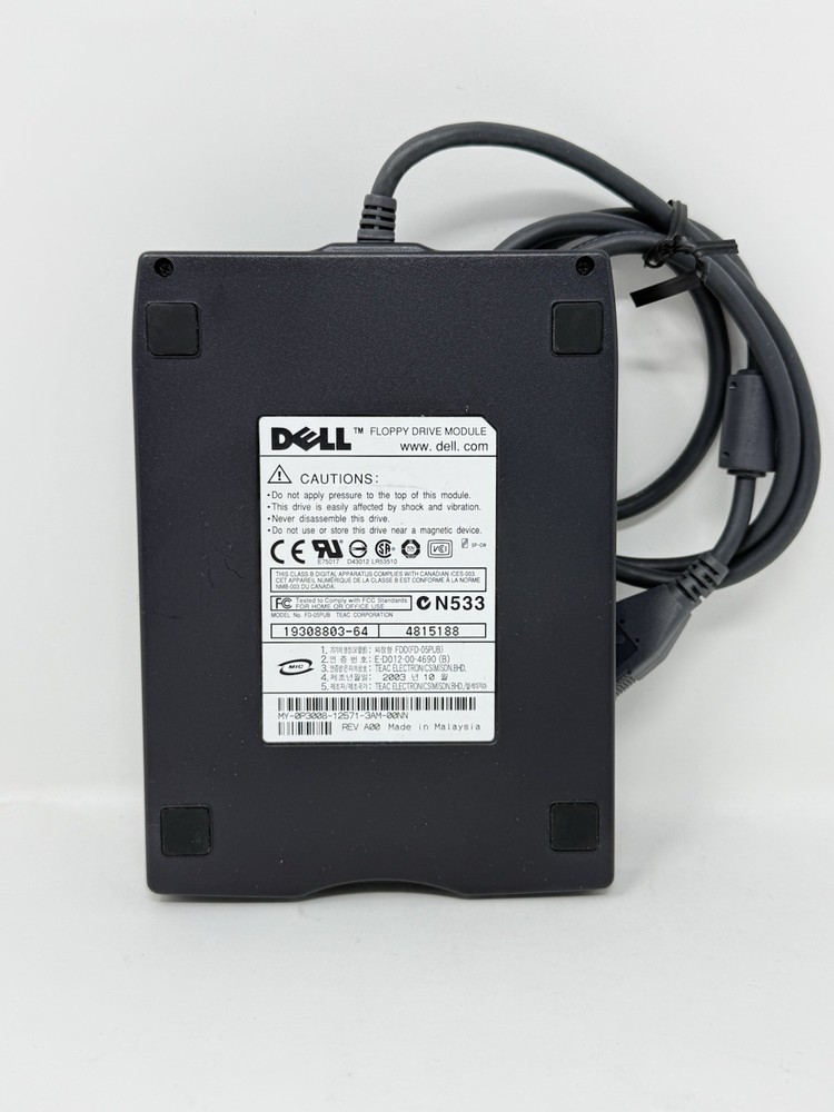 Dell 3.5" Floppy Drive Module Model: FD-05PUB External USB Used