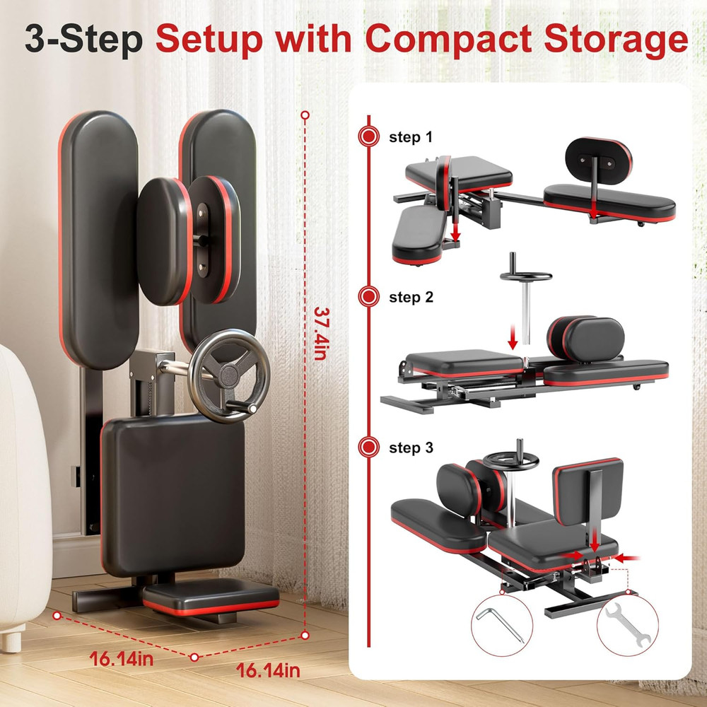 Leg Stretcher, 300LBS Stretcher Machine,210° Adjustable Split Machine for Ballet