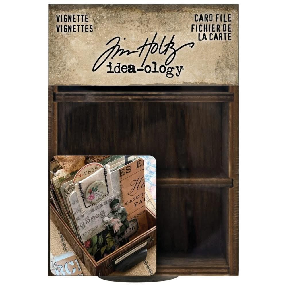 Tim Holtz Card File Vignette, Brown