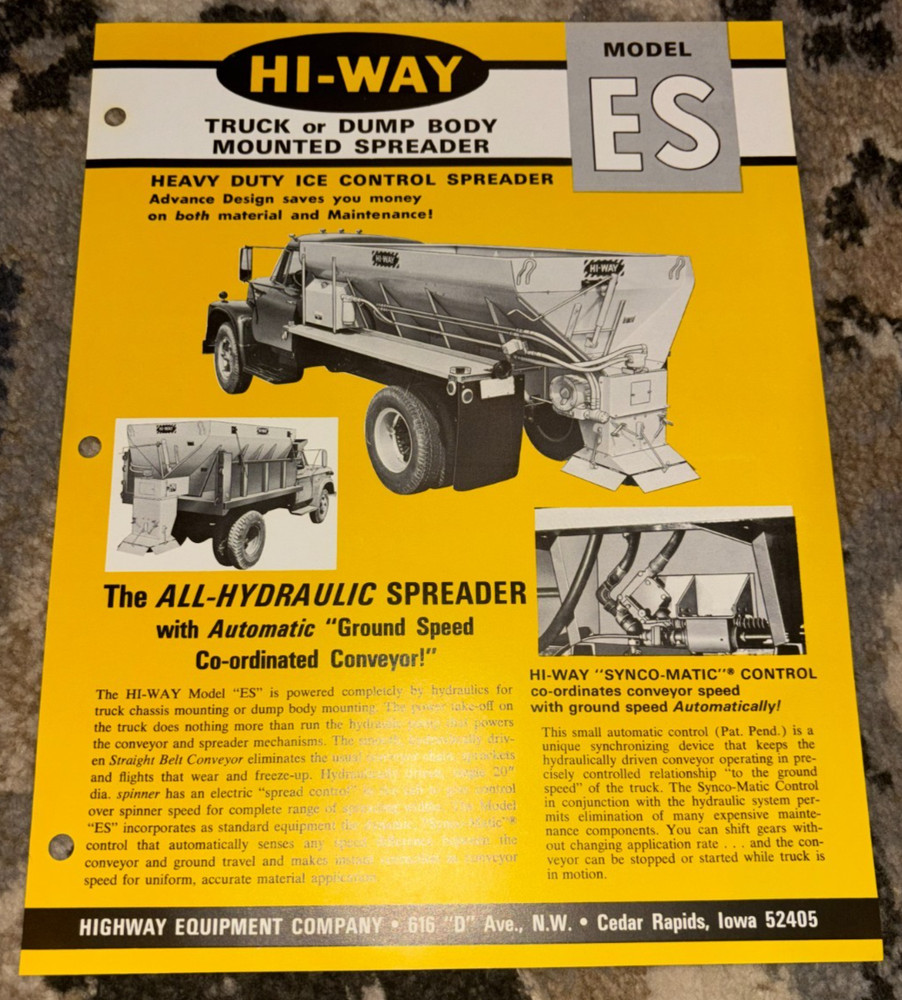 Hi-Way Model ES Spreader Brochure AMIL25