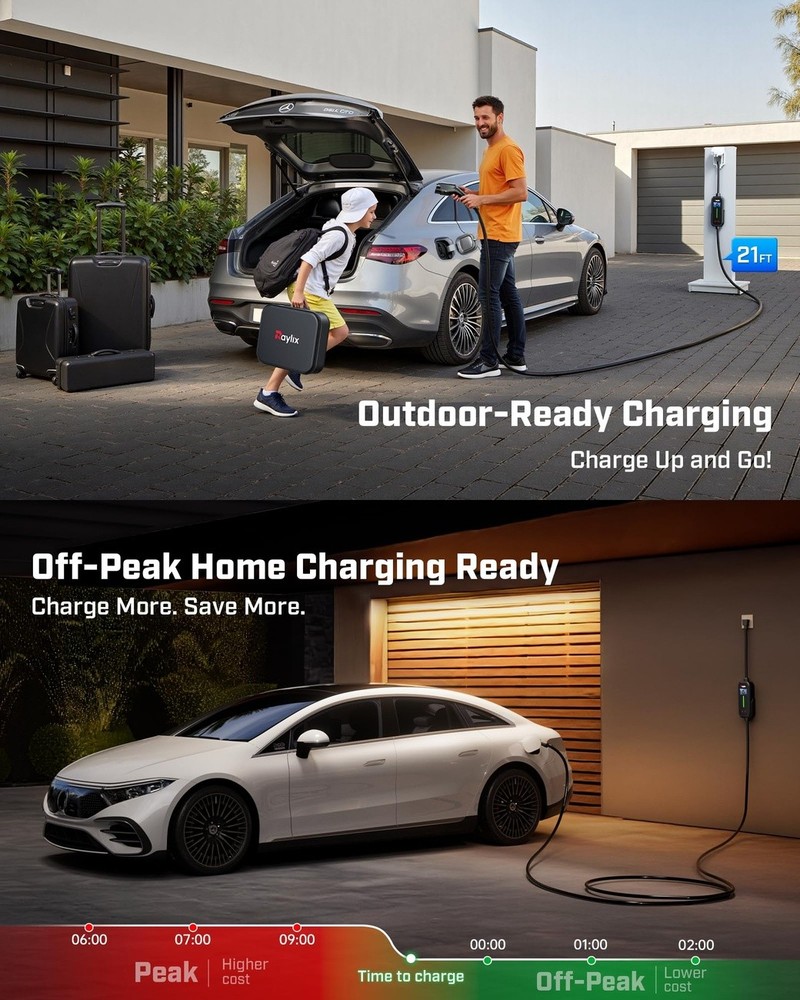 EV Charger Level 2 16A Portable 21Ft Cable