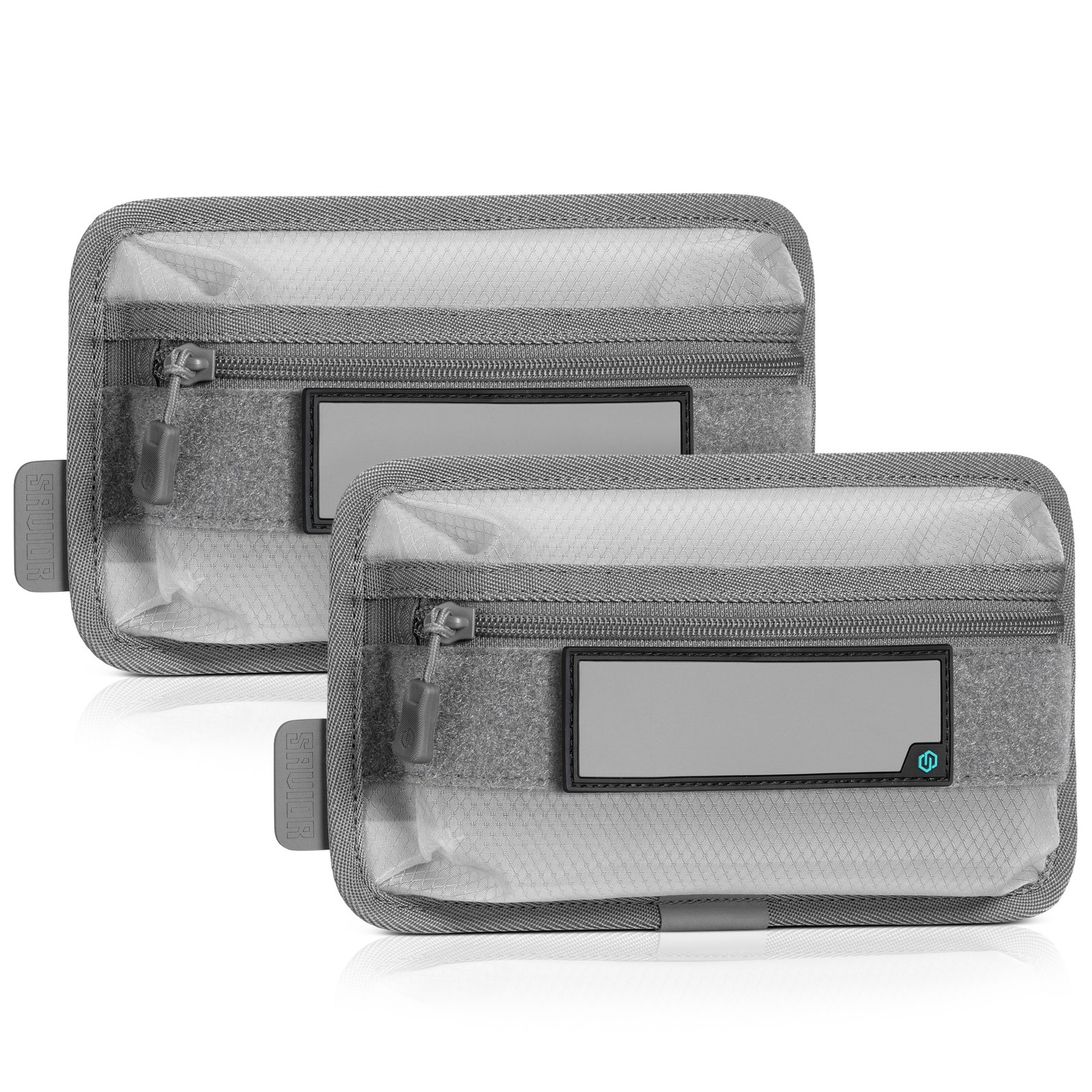 [HOOK-BACKED]2-Pack 9" x 5" Tactical Mesh Pouch Gear Storage Backpack Organizer