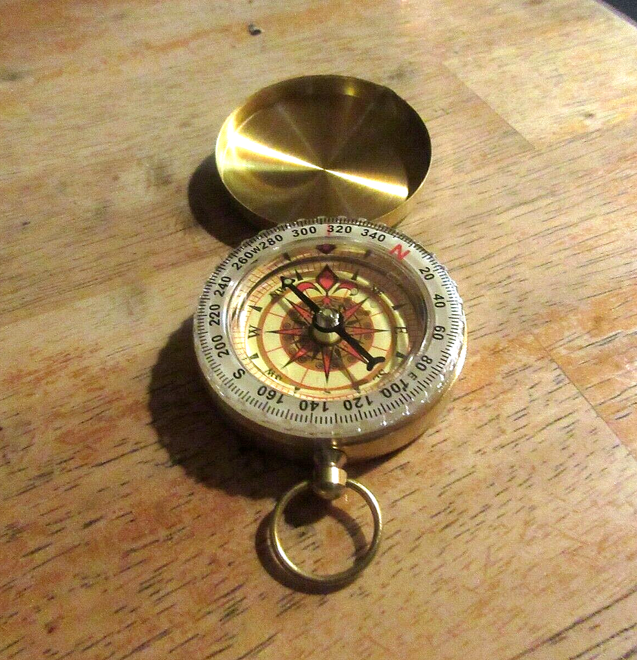 Waterproof Luminous Compass Camping Hiking Brass Compass Portable Compass