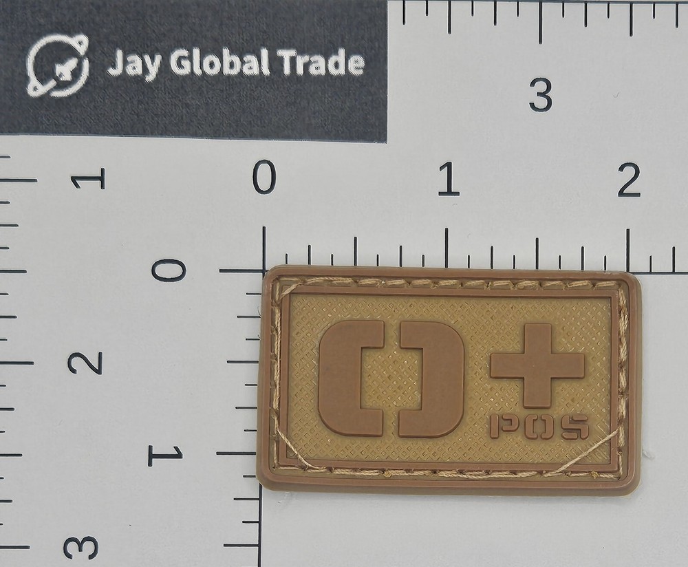 O POS O Positive O + PVC Blood Type Hook & Loop Identification Patch