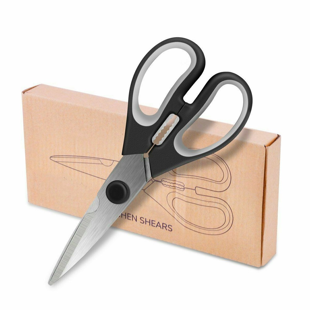 Tobox Kitchen Scissors Black, Ultra Sharp Multi-functional Kitchen Shears NEW