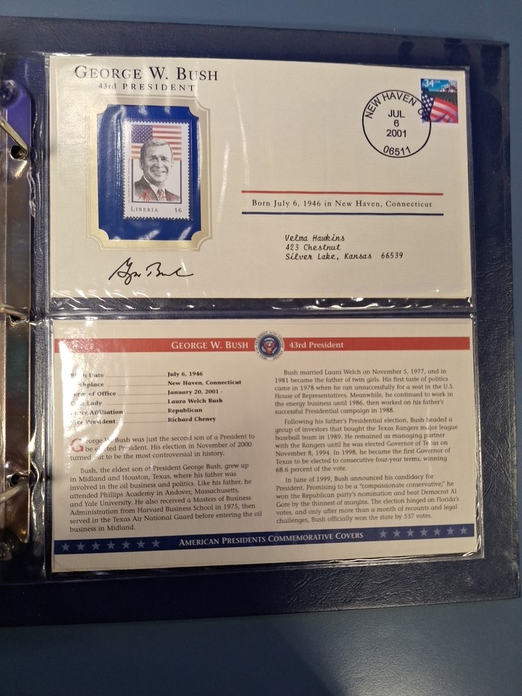 American Presidents Commemorative Covers Mint Condition