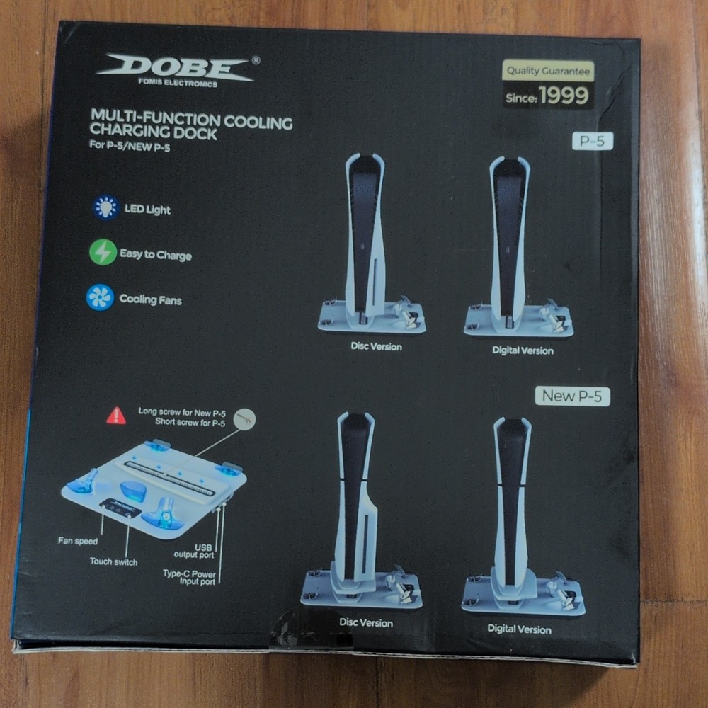 DOBE Multifunctional Cooling Charging Dock LED Fast Charge for PS5 Console