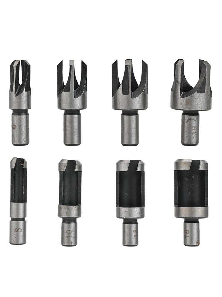 High Performance Round Handle Dowel Drill Bits 8Pcs Set for Woodworking