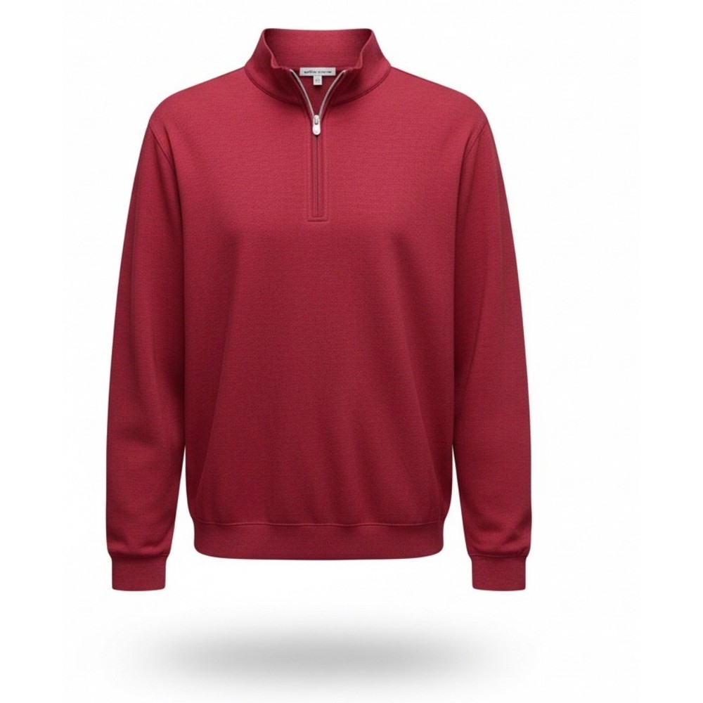 Peter Millar Men's Red Quarter Zip Pullover Sweater XXL
