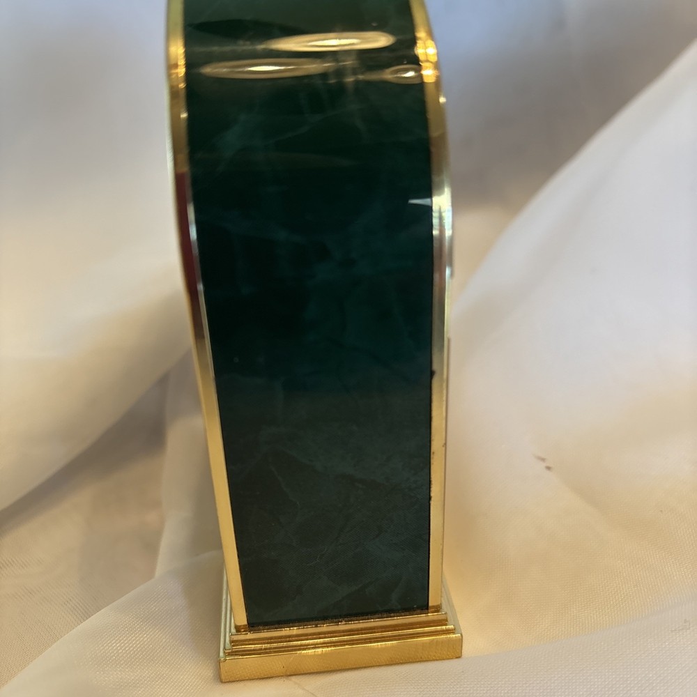 Howard Miller Mantel Shelf Clock Green,Gold Colored
