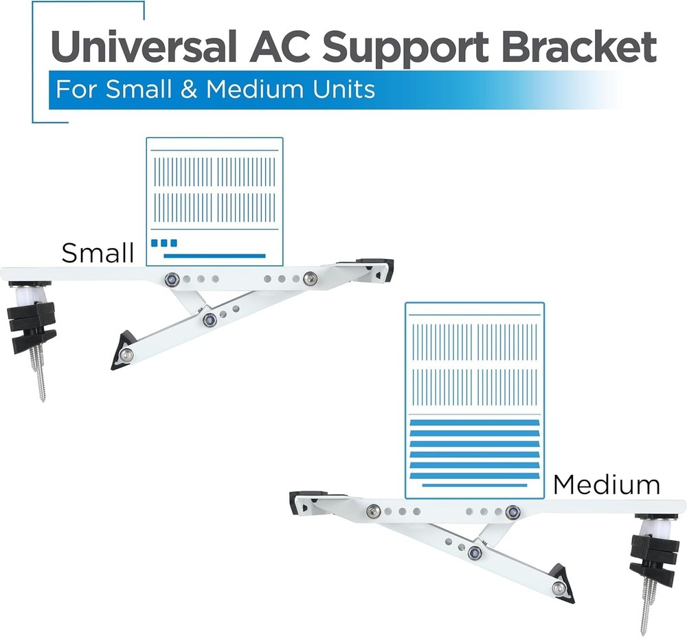AC Support Bracket for All Window Sizes - Precision Level Included for Easy Use