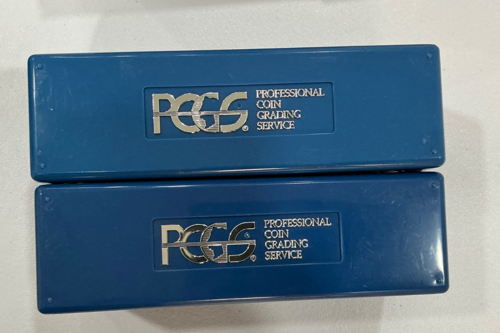 2 PCGS Plastic Coin Storage Boxes—Holds 20 slabs each-Empty boxes