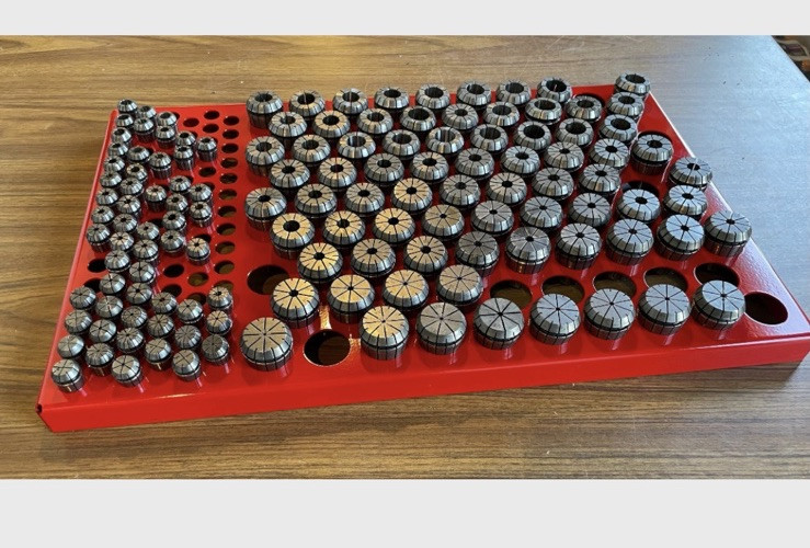 Made in USA 173 Collet Rack Tray ER16 & ER32 Bench Top Drawer Steel Metal New