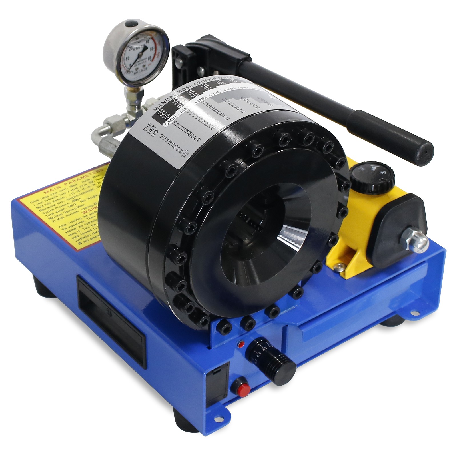 High Pressure Manual Hydraulic Hose Crimper Hose Pipe Crimping With 8 sets Molds