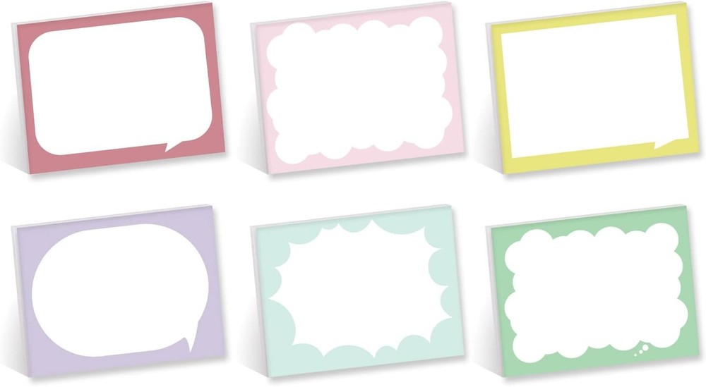 Word Bubble Stiy Note Assortment / Vibrant Repositable Stiy Notes/