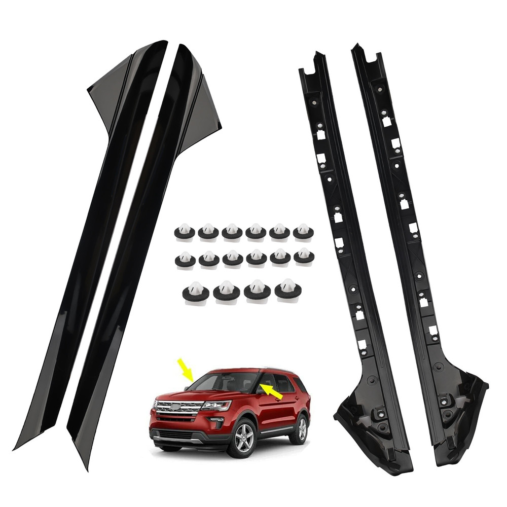 New For 2011-2019 Ford Explorer Left+Right Side Windshield A Pillar Molding Trim