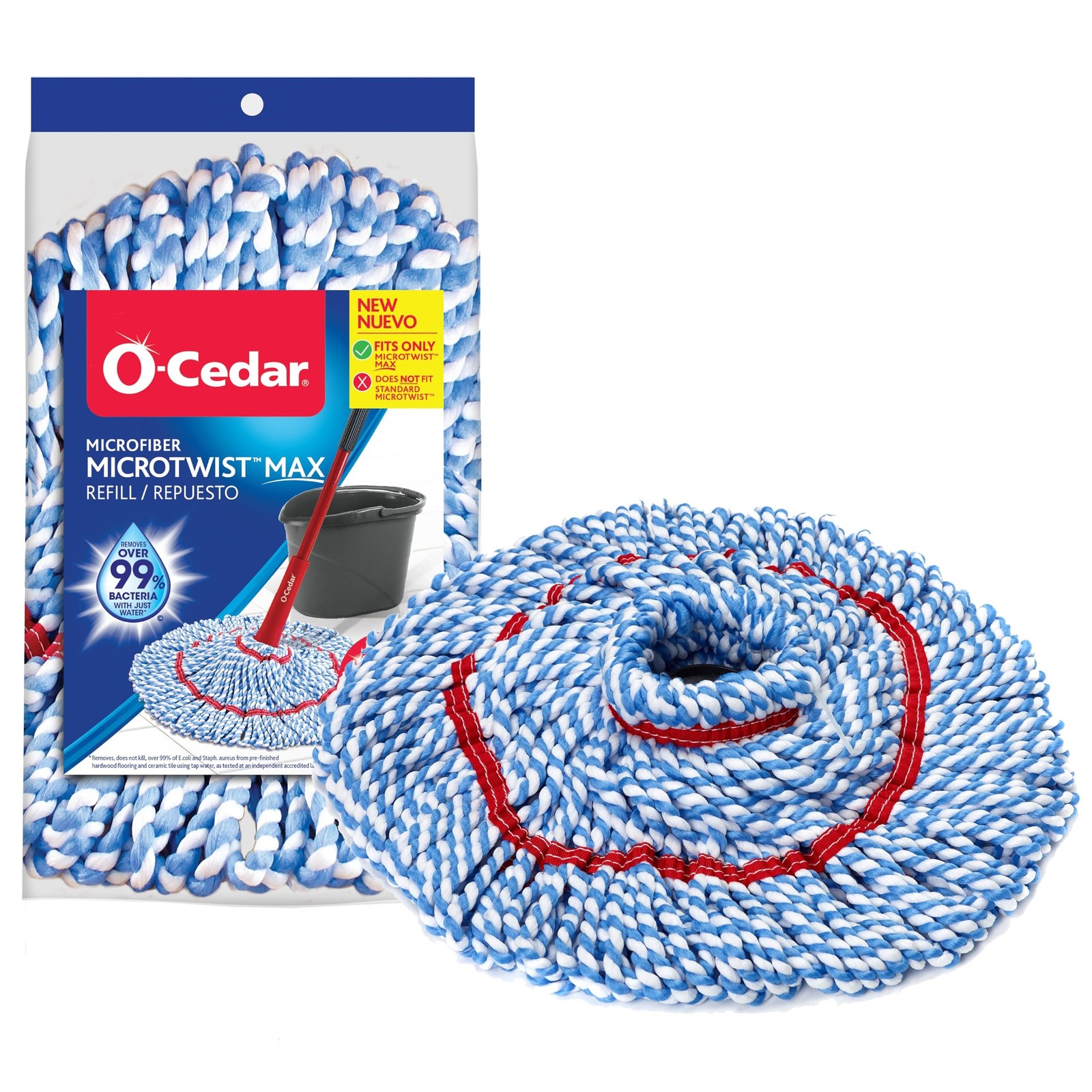O-Cedar MicroTwist MAX Twist Mop Head Replacement | Machine Washable | Reusab...