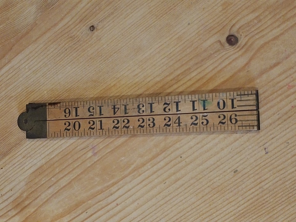Vintage Wooden Folding Ruler One Meter Lovely Piece