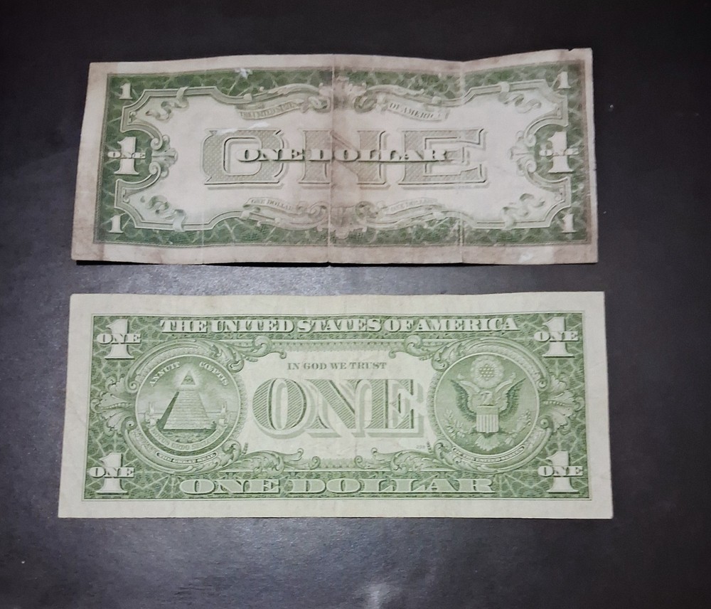 1928 $1 funnyback & 1957 $1 Star Note Silver Certificate
