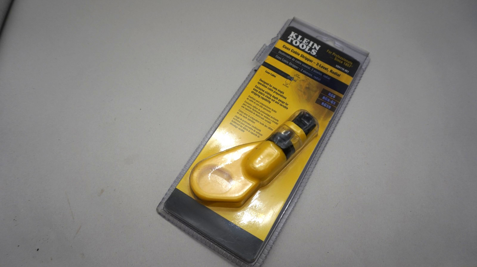 Klein Tools VDV110-061 Coax Cable 2-Level Radial Stripper New Free ship USA