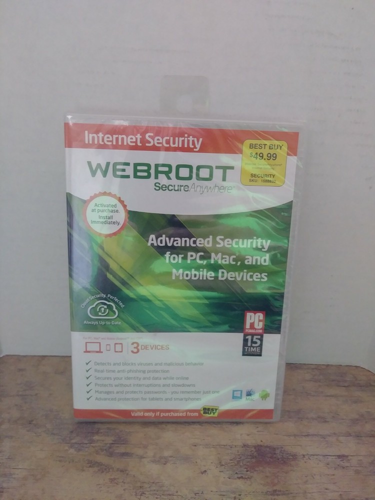 Webroot SecureAnywhere Internet Security - Full Version for Windows & Mac WBR00…