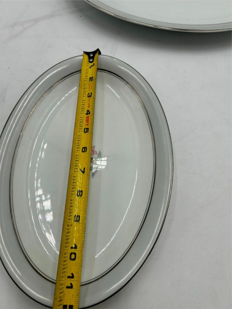 2) NORITAKE LILYBELL PLATTERS 12" & 16" #5556 VGC