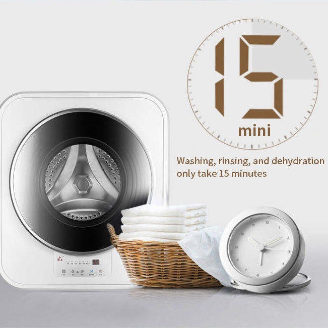3KG220V Fully Automatic Wall Mounted Loading Mini RV Washing Machine Integrated