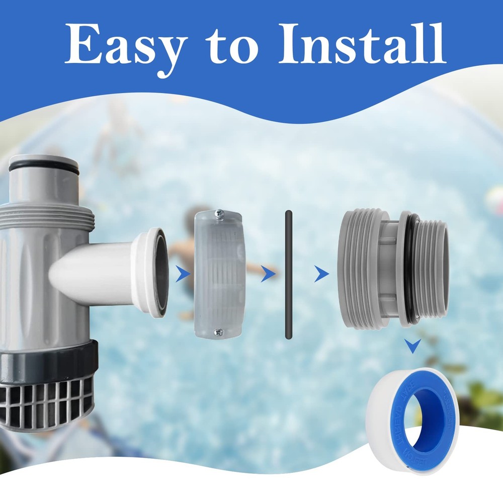 4 Pack 4560 Hose Conversion Adapters Kit Compatible with Intex 4 Pack, 2 set