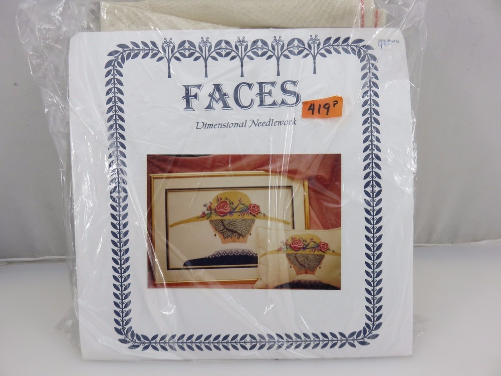 Faces NANNA'S HAT Cross Stitch Pattern Kit w/Fabric & Thread
