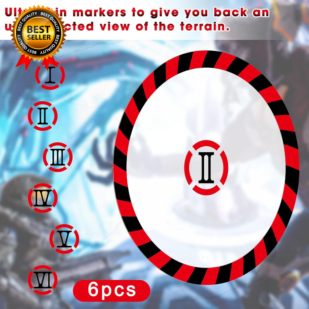 6 Pcs Objective Point Markers round PVC Objective Marker Gaming Accessory