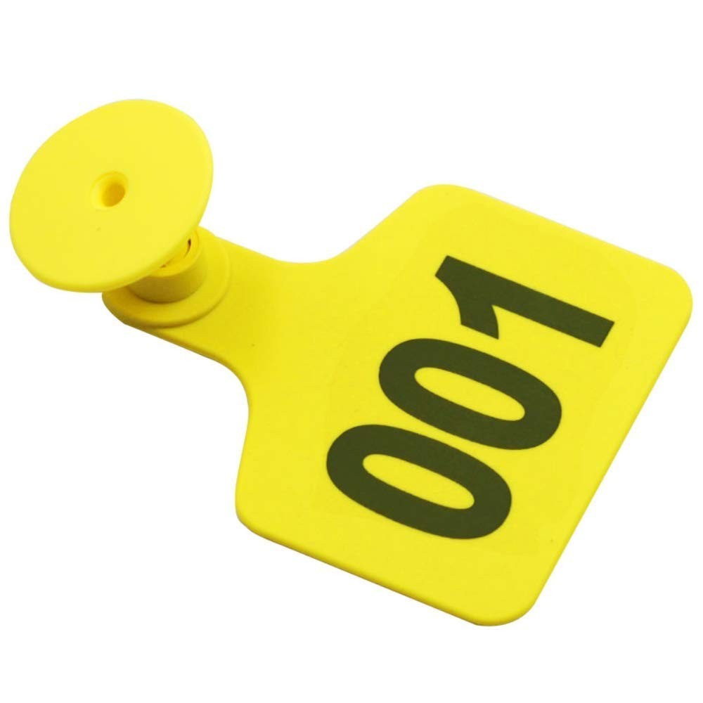 Durable Cattle Ear Tags 001-100 - Efficient Livestock Identification Solution