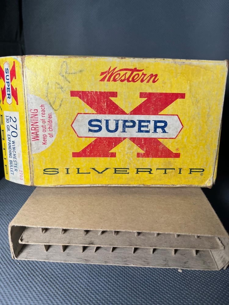 Western Super X Silvertip .270 EMPTY Ammo Box