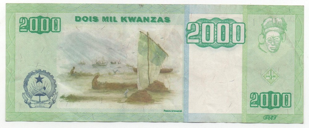 ANGOLA 2000 KWANZAS 2003 PICK 151 LOOK SCANS