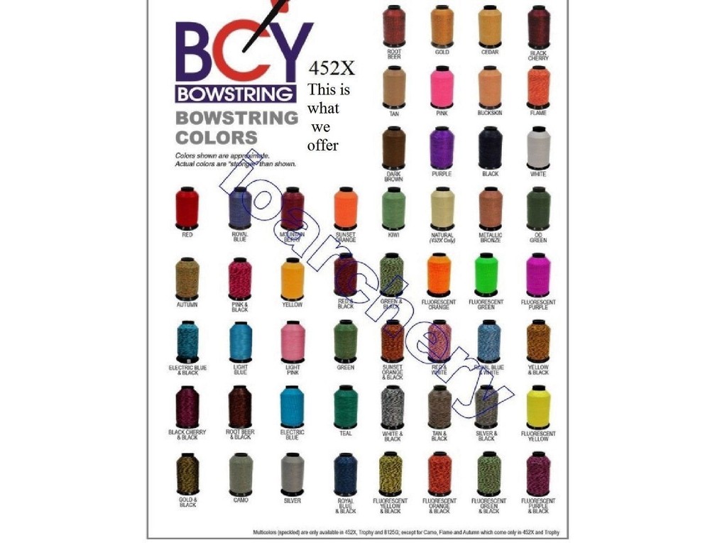8125 BCY BOW STRING MATERIAL 1/8 LB SOLID COLORS 92 % DYNEEMA