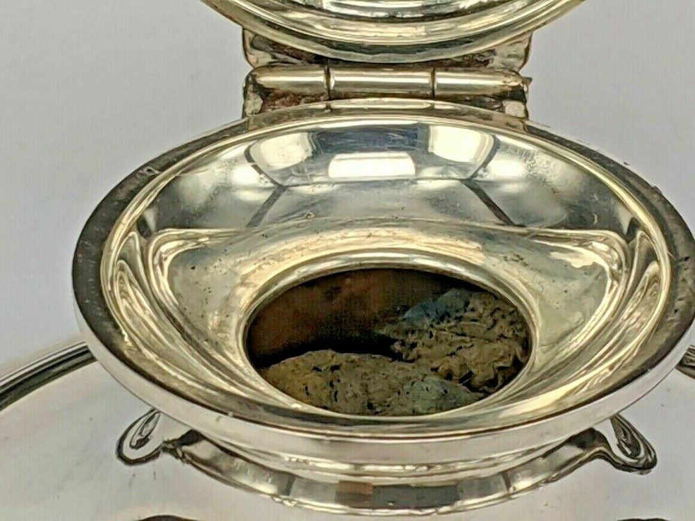 Edwardian 1906 Silver capstan Inkwell