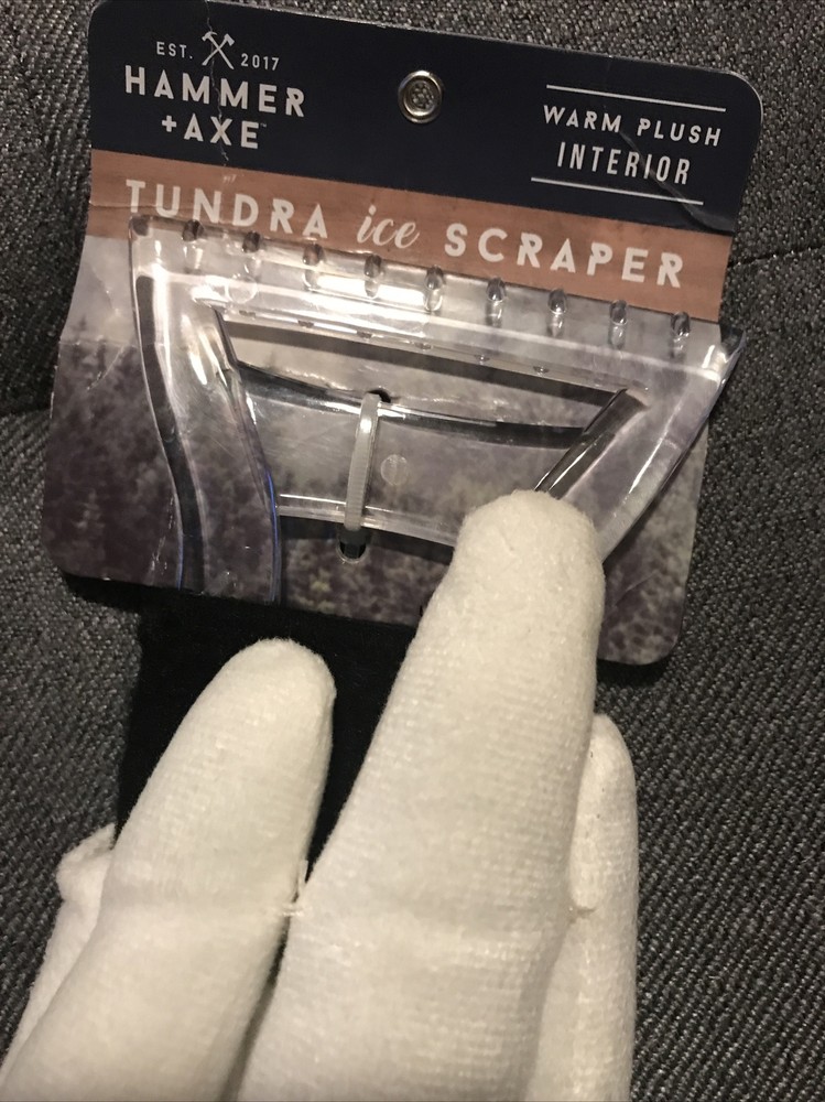 TUNDRA ICE SCRAPER- Hammer Axe- WARM PLUSH INTERIOR LINING-NWT