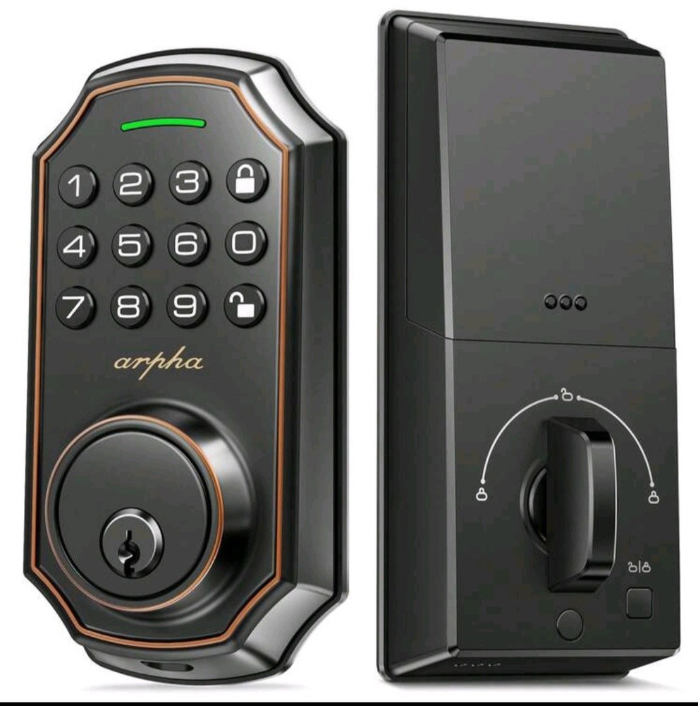 Keyless Entry Door Lock, Keypad Door Lock With 50 Codes, Smart Lock With Anti...