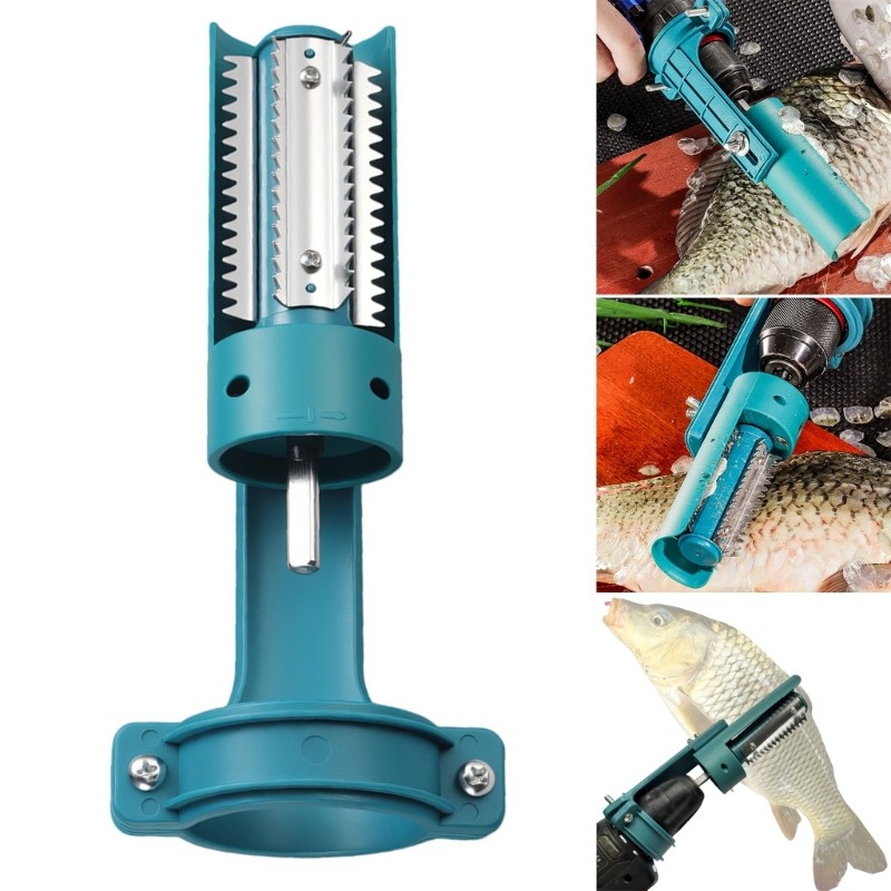 Professional Fish Scale Drill Adapter Adjustable Mounting System Scale Scrapers