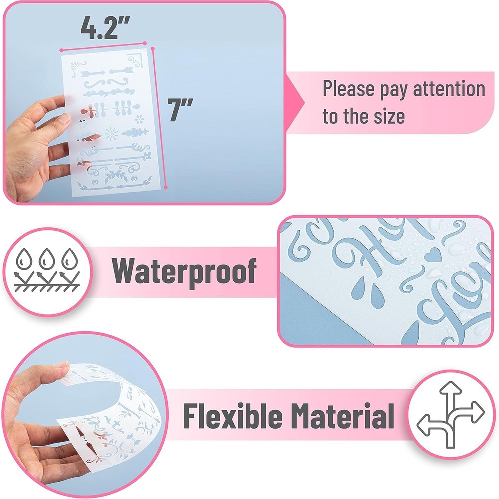 Reusable Bible Journaling Stencils - 14 Creative Templates for Personal Style