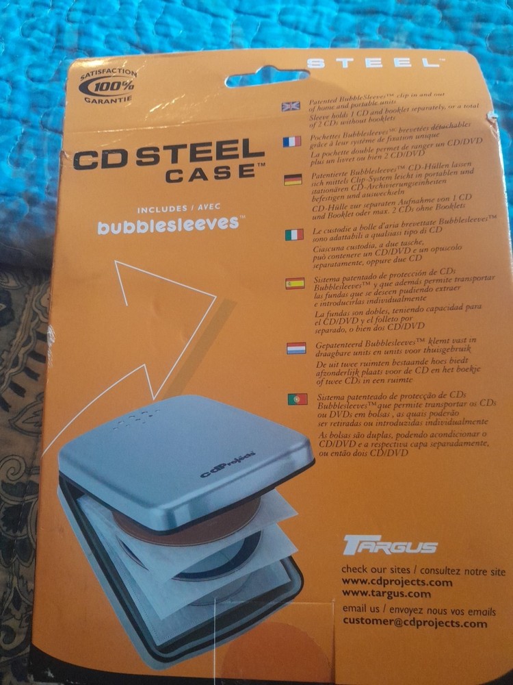 CDProjects CD Steel Case 24 Cds By Targus New Silver